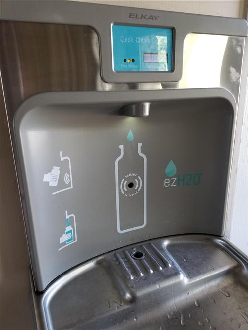 Water bottle refill station